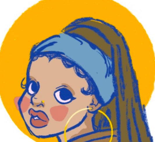 Girl with the Hoop Earring Sticker
